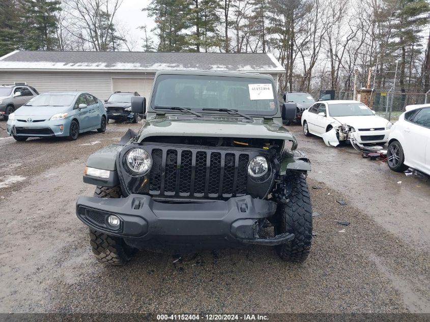 2021 Jeep Gladiator Willys 4X4 VIN: 1C6HJTAG6ML619145 Lot: 41152404