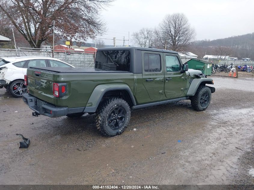 2021 Jeep Gladiator Willys 4X4 VIN: 1C6HJTAG6ML619145 Lot: 41152404