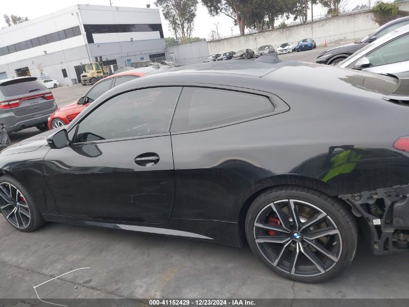 2021 BMW M440I xDrive VIN: WBA13AR00MCF74526 Lot: 41152429