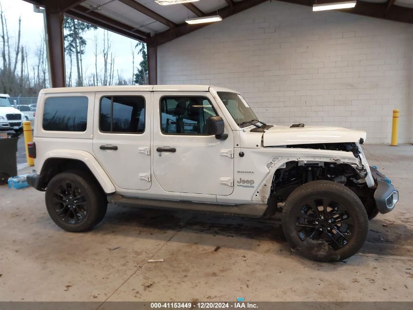 2022 Jeep Wrangler 4Xe Unlimited Sahara 4X4 VIN: 1C4JJXP69NW279859 Lot: 41153449