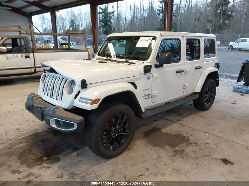 2022 Jeep Wrangler 4Xe Unlimited Sahara 4X4 VIN: 1C4JJXP69NW279859 Lot: 41153449