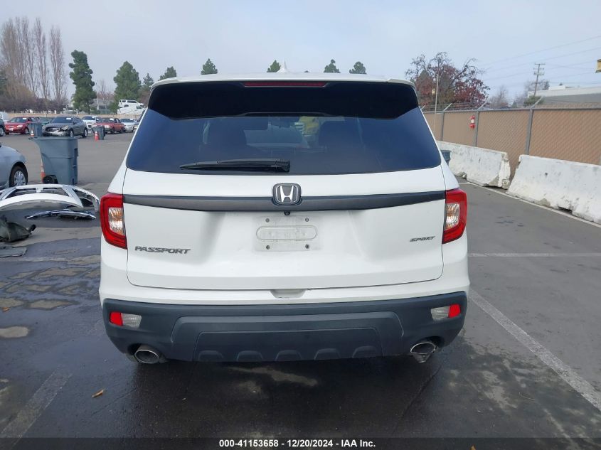 2019 Honda Passport Sport VIN: 5FNYF7H23KB009733 Lot: 41153658