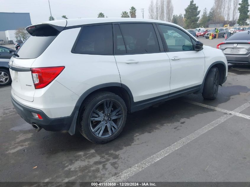 2019 Honda Passport Sport VIN: 5FNYF7H23KB009733 Lot: 41153658