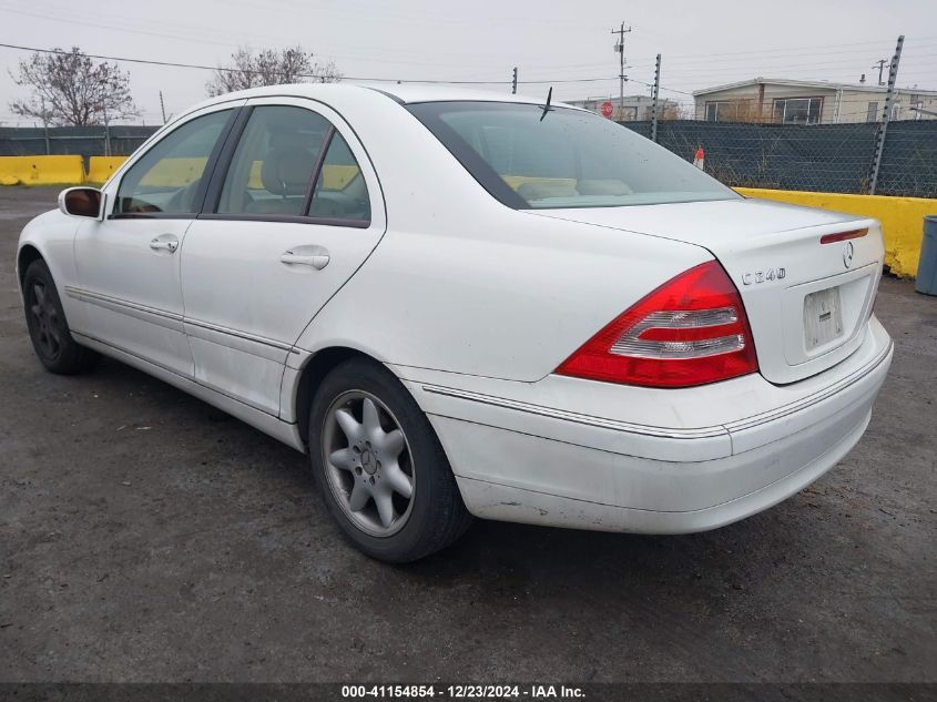 2002 Mercedes-Benz C 240 VIN: WDBRF61J62F165968 Lot: 41154854