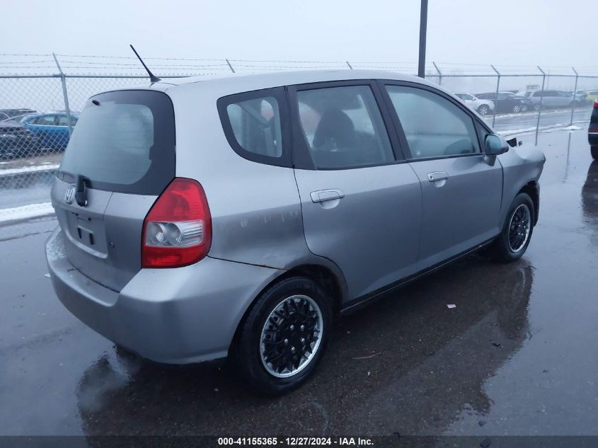 2007 Honda Fit VIN: JHMGD38497S021180 Lot: 41155365