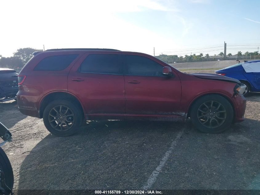 2018 Dodge Durango Gt Awd VIN: 1C4RDJDG8JC462895 Lot: 41155789