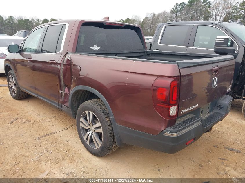 2017 Honda Ridgeline Rts VIN: 5FPYK3F40HB037675 Lot: 41156141