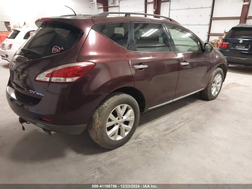 2013 Nissan Murano Sv VIN: JN8AZ1MW0DW315659 Lot: 41156756