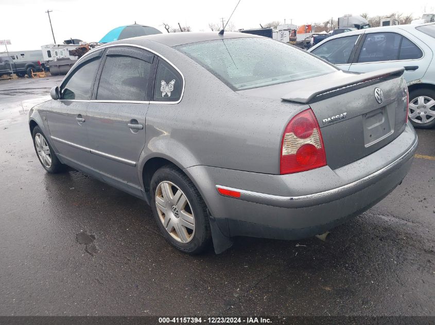 2002 Volkswagen Passat Glx 4Motion VIN: WVWTH63B42P132176 Lot: 41157394