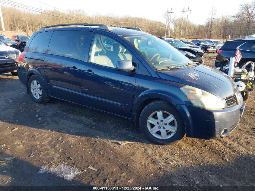 2004 Nissan Quest 3.5 Sl VIN: 5N1BV28UX4N369157 Lot: 41158313