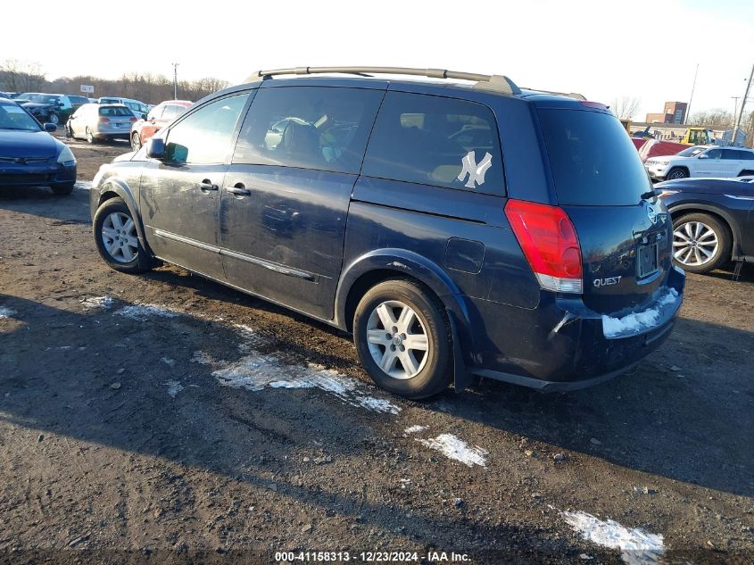 2004 Nissan Quest 3.5 Sl VIN: 5N1BV28UX4N369157 Lot: 41158313