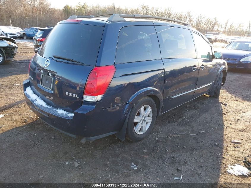 2004 Nissan Quest 3.5 Sl VIN: 5N1BV28UX4N369157 Lot: 41158313