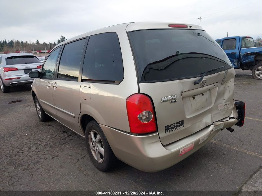 2002 Mazda Mpv Es/Lx VIN: JM3LW28A520309624 Lot: 41159231