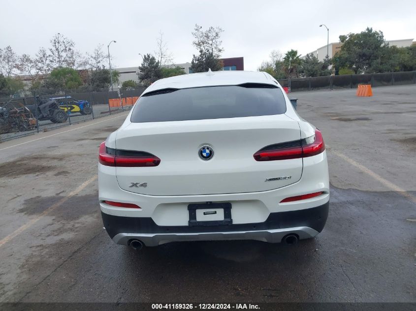 2020 BMW X4 xDrive30I VIN: 5UX2V1C05L9C53375 Lot: 41159326