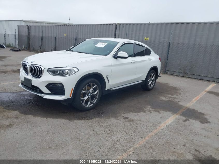 2020 BMW X4 xDrive30I VIN: 5UX2V1C05L9C53375 Lot: 41159326