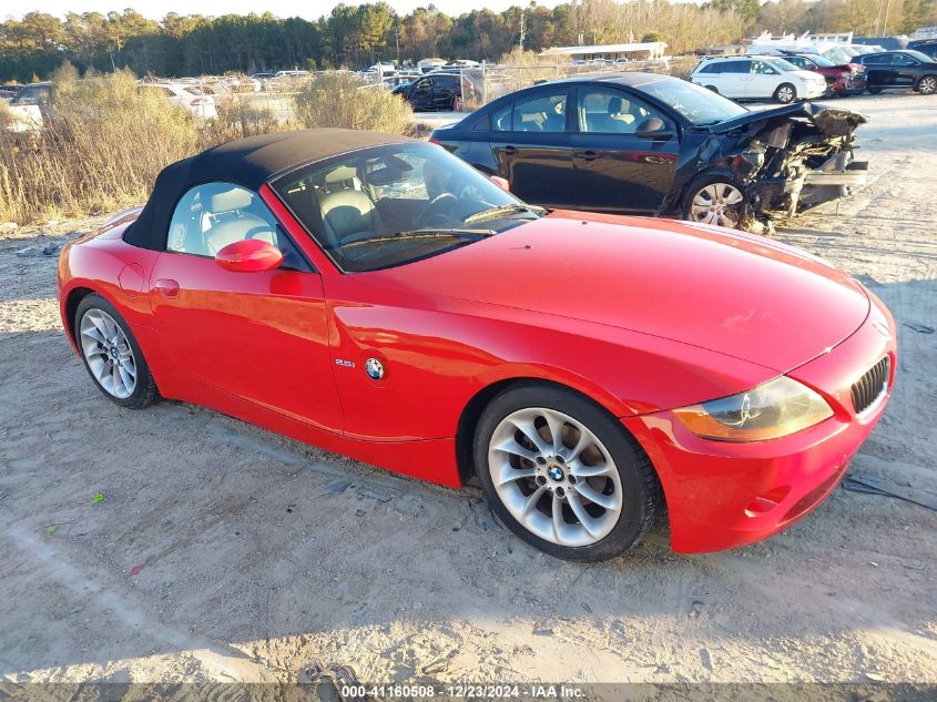 2004 BMW Z4 2.5I VIN: 4USBT33504LS53360 Lot: 41160508