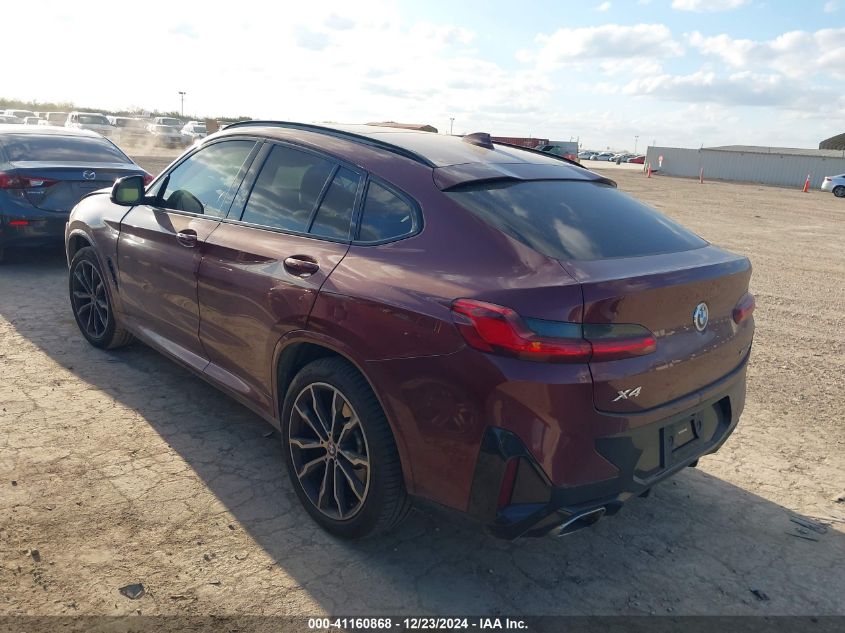 2022 BMW X4 xDrive30I VIN: 5UX33DT02N9K32561 Lot: 41160868