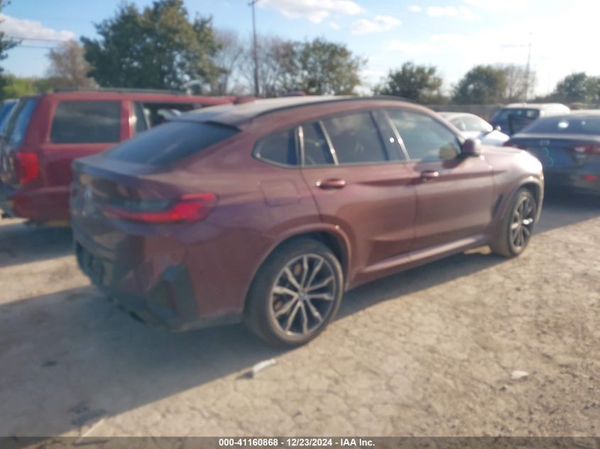 2022 BMW X4 xDrive30I VIN: 5UX33DT02N9K32561 Lot: 41160868