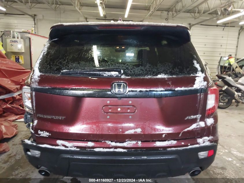 2021 Honda Passport Awd Ex-L VIN: 5FNYF8H55MB018825 Lot: 41160927