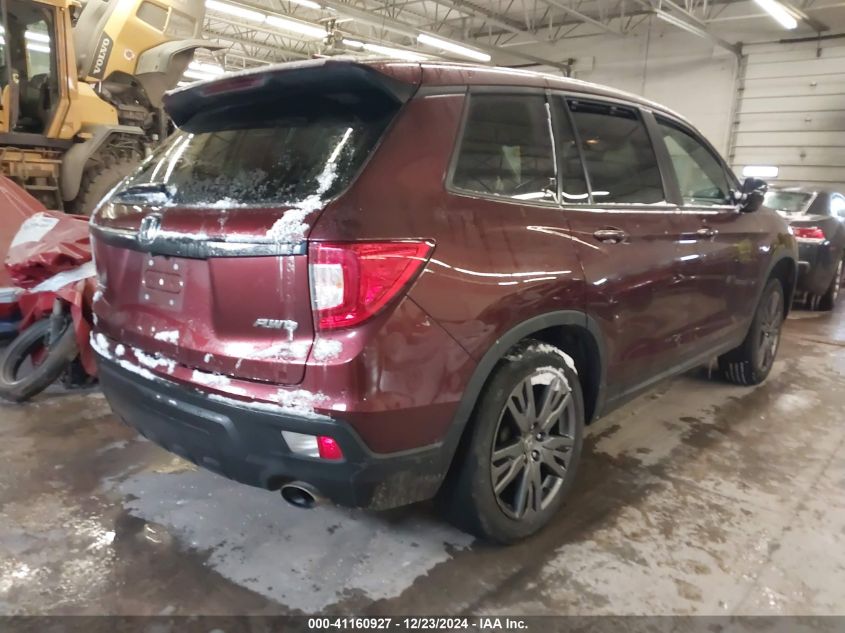 2021 Honda Passport Awd Ex-L VIN: 5FNYF8H55MB018825 Lot: 41160927