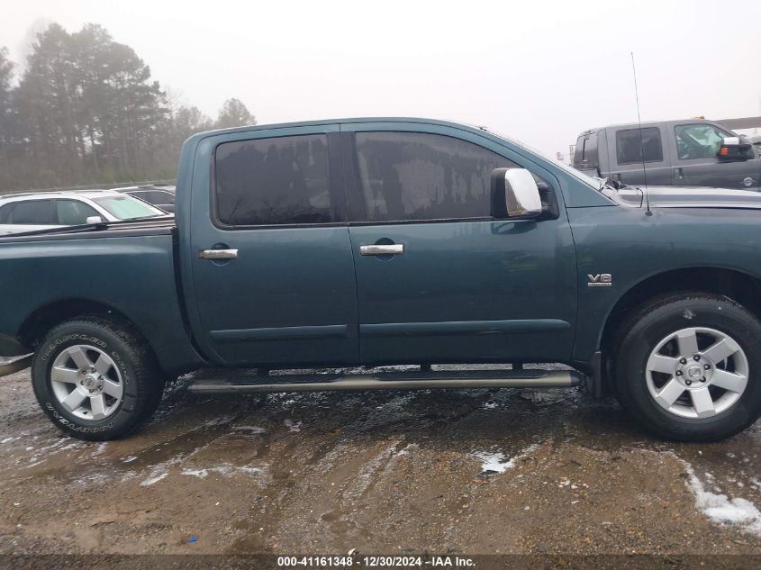 2004 Nissan Titan Le VIN: 1N6AA07A04N526330 Lot: 41161348