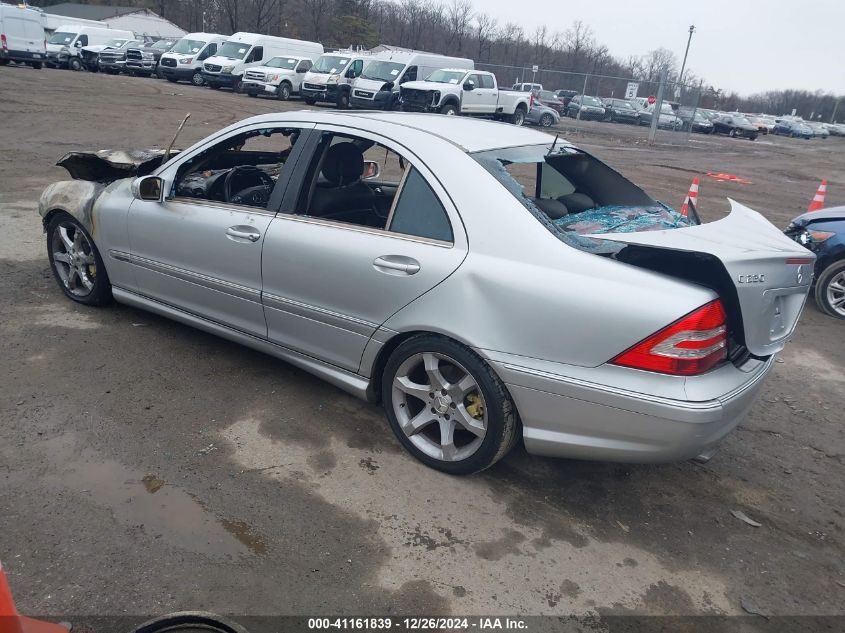 2005 Mercedes-Benz C 230 Kompressor Sport VIN: WDBRF40JX5F671815 Lot: 41161839