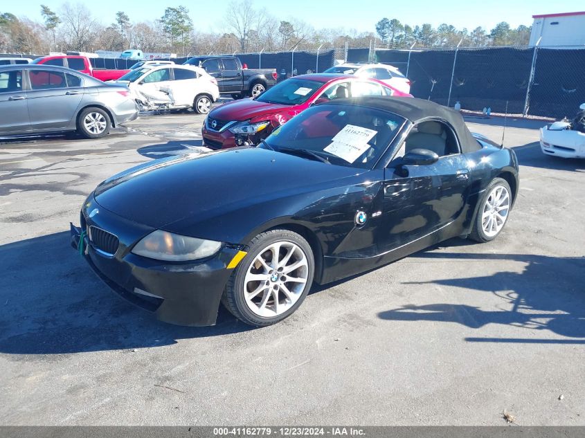 2007 BMW Z4 3.0I VIN: 4USBU33567LW60522 Lot: 41162779