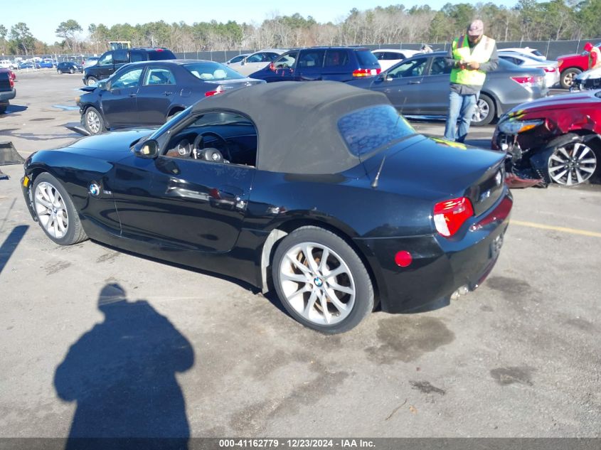 2007 BMW Z4 3.0I VIN: 4USBU33567LW60522 Lot: 41162779