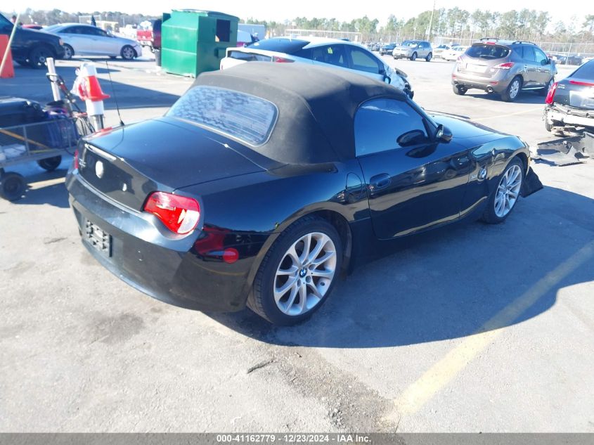 2007 BMW Z4 3.0I VIN: 4USBU33567LW60522 Lot: 41162779