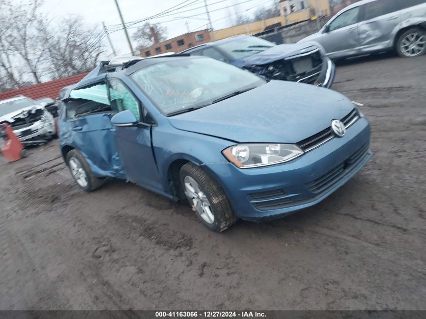 2017 Volkswagen Golf Tsi S 4-Door/Tsi Wolfsburg Edition 4-Door VIN: 3VW117AU0HM074763 Lot: 41163066