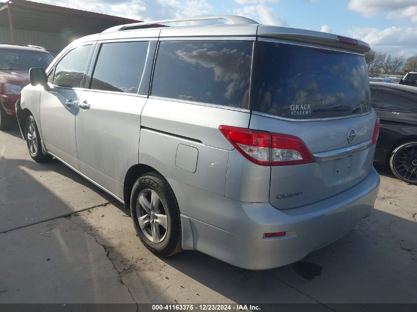 2015 Nissan Quest Sv VIN: JN8AE2KP7F9129812 Lot: 41163375