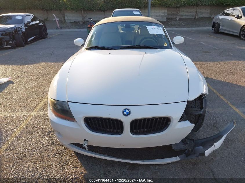 2004 BMW Z4 2.5I VIN: 4USBT33564LS48793 Lot: 41164431