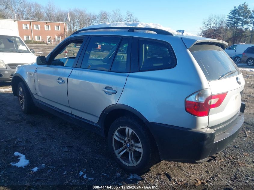 2005 BMW X3 3.0I VIN: WBXPA93475WD23390 Lot: 41164505