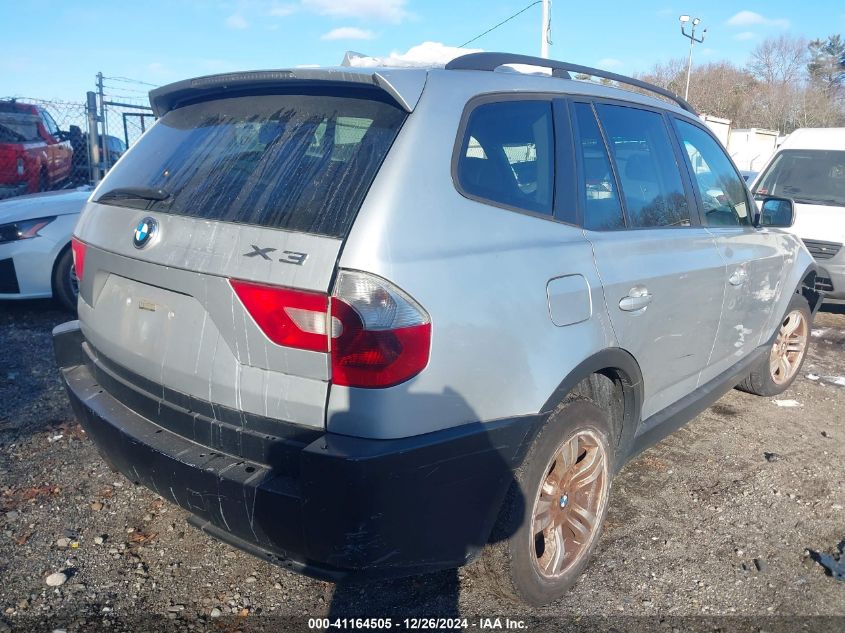 2005 BMW X3 3.0I VIN: WBXPA93475WD23390 Lot: 41164505