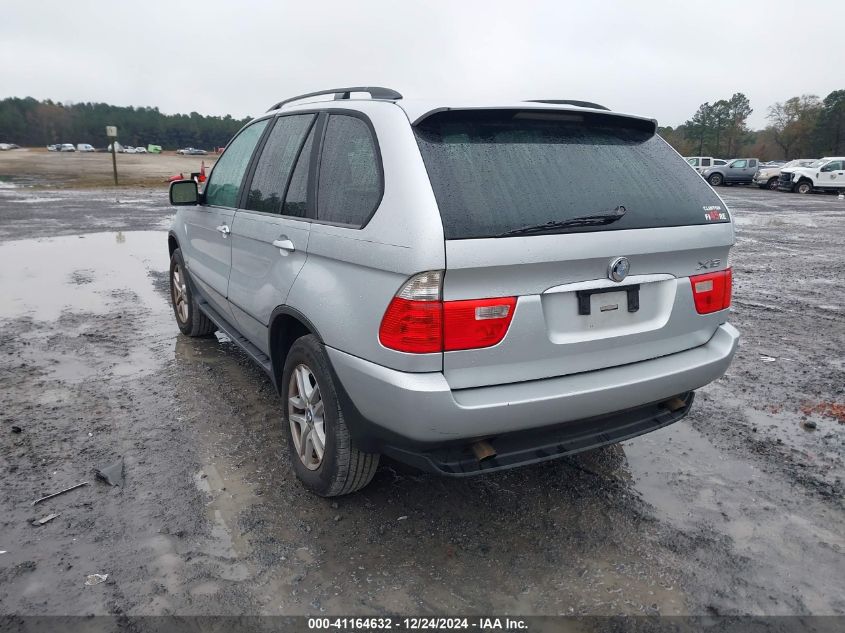 2004 BMW X5 3.0I VIN: 5UXFA13584LU41334 Lot: 41164632