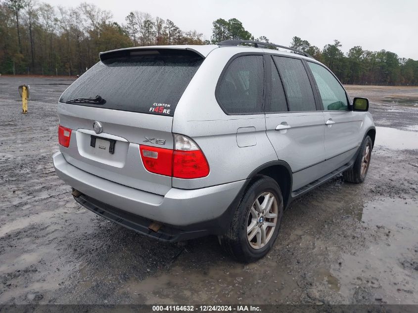 2004 BMW X5 3.0I VIN: 5UXFA13584LU41334 Lot: 41164632