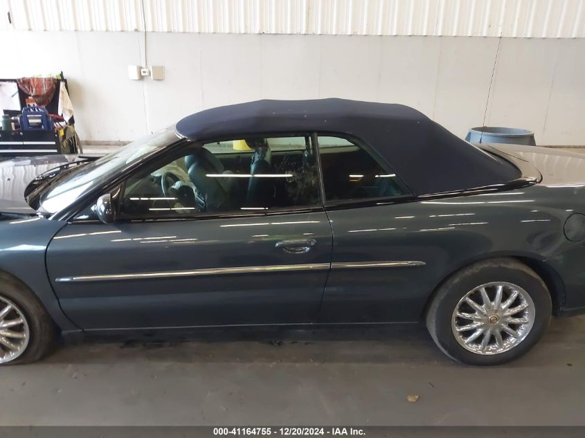 2002 Chrysler Sebring Limited VIN: 1C3EL65R92N272242 Lot: 41164755