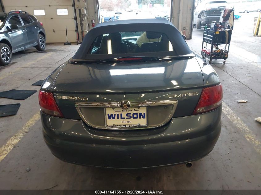 2002 Chrysler Sebring Limited VIN: 1C3EL65R92N272242 Lot: 41164755