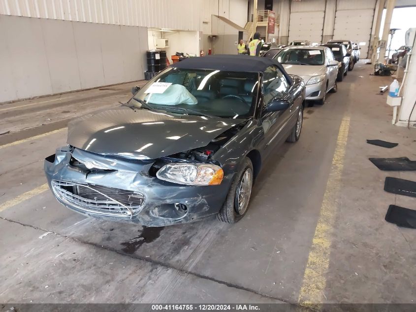 2002 Chrysler Sebring Limited VIN: 1C3EL65R92N272242 Lot: 41164755