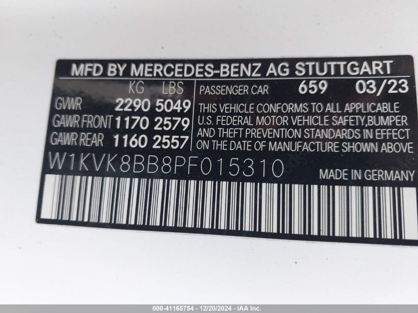 2023 Mercedes-Benz Amg Sl 63 4Matic VIN: W1KVK8BB8PF015310 Lot: 41165754