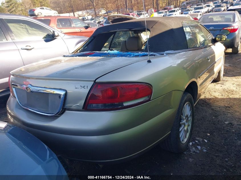 2002 Chrysler Sebring Lxi VIN: 1C3EL55R42N171460 Lot: 41166754