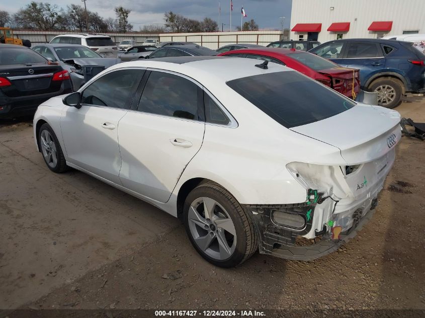 2022 Audi A3 Premium 40 Tfsi Front-Wheel Drive S Tronic VIN: WAUAUDGY1NA047256 Lot: 41167427