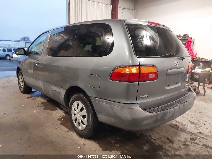 1999 Toyota Sienna Ce VIN: 4T3GF19C5XU139787 Lot: 41167781