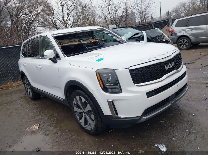 2022 Kia Telluride S VIN: 5XYP6DHCXNG224509 Lot: 41169366