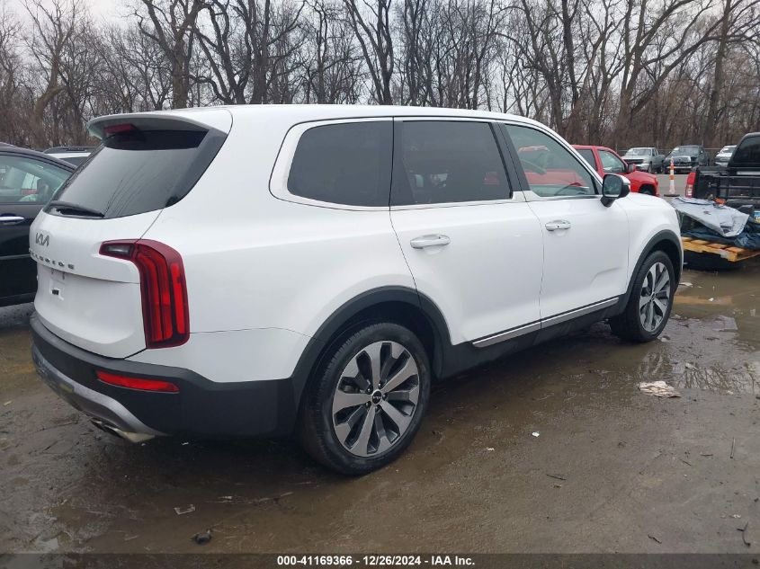 2022 Kia Telluride S VIN: 5XYP6DHCXNG224509 Lot: 41169366