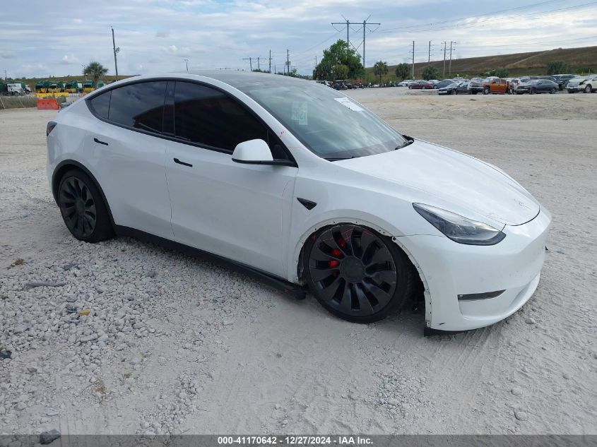 2022 Tesla Model Y Performance Dual Motor All-Wheel Drive VIN: 7SAYGDEF5NF379205 Lot: 41170642