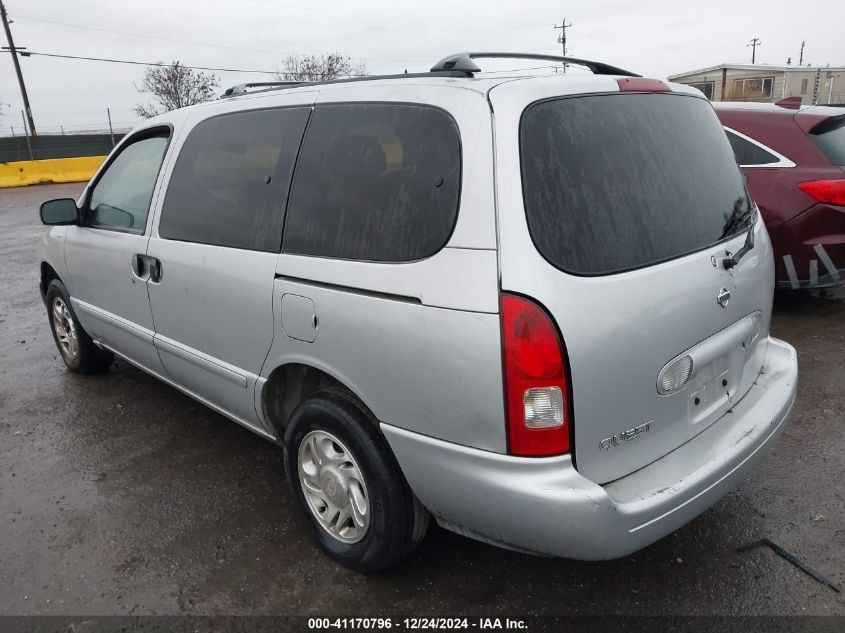 2001 Nissan Quest Gxe VIN: 4N2ZN15T41D804567 Lot: 41170796