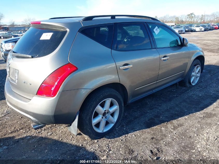 2004 Nissan Murano Se VIN: JN8AZ08W84W313968 Lot: 41171083