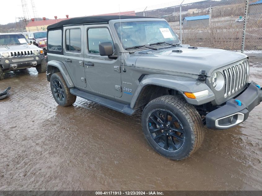 2022 Jeep Wrangler 4Xe Unlimited Sahara 4X4 VIN: 1C4JJXP60NW129042 Lot: 41171913