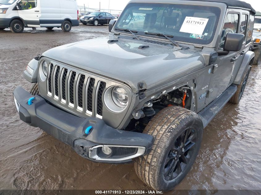 2022 Jeep Wrangler 4Xe Unlimited Sahara 4X4 VIN: 1C4JJXP60NW129042 Lot: 41171913